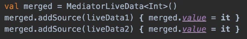 Как объединить несколько LiveData?